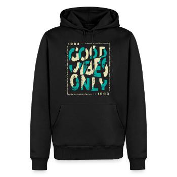 1963 Geburtstag 1963 Jahrgang 1963 Geschenk 1963 - Männer Premium Bio Hoodie - Schwarz - Vorne - Nico (187cm)