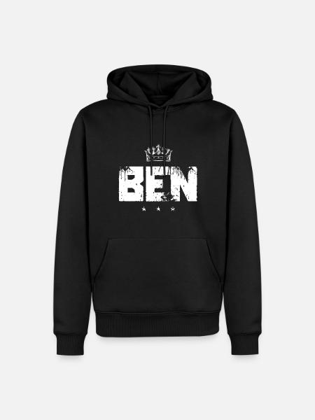 Ben - Men’s Premium Organic Hoodie - black