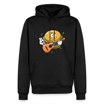 Gitarrist Gitarre Burger Musiker Musik Band Guitar - Männer Premium Bio Hoodie - Schwarz - Vorne - Nico (187cm)