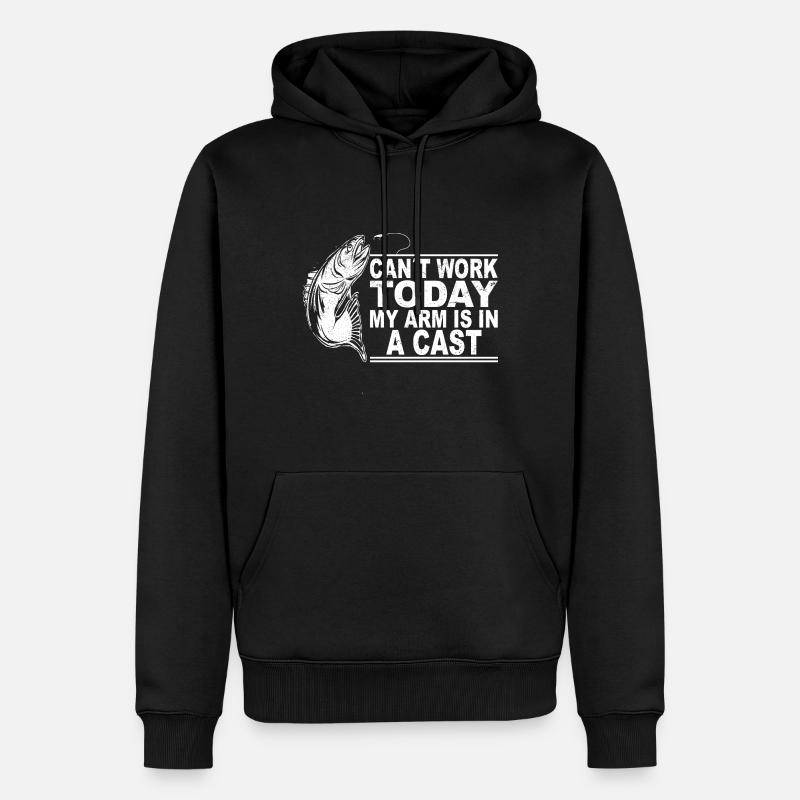 Fischen Dad Geschenkidee - Männer Premium Bio Hoodie - Schwarz