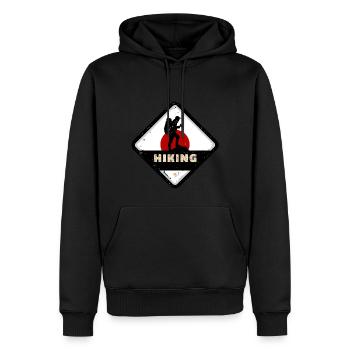 Drapeau du Japon utilisé Look Nihon drapeau japonais - Sweat à capuche Premium bio Homme - noir - Devant - Nico (187cm)