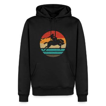 Rodeo Retro Style Vintage - Männer Premium Bio Hoodie - Schwarz - Vorne - Nico (187cm)