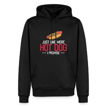 Hot Dog Lover Saucisse Fast Food Hot-dog nourriture - Sweat à capuche Premium bio Homme - noir - Devant - Nico (187cm)