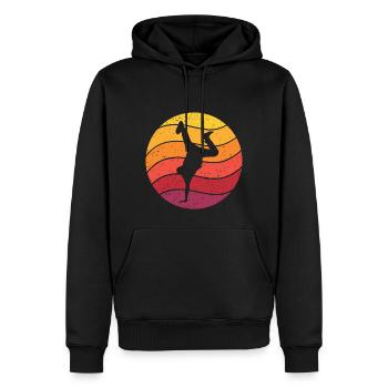 Breakdance Retro Style Vintage - Männer Premium Bio Hoodie - Schwarz - Vorne - Nico (187cm)