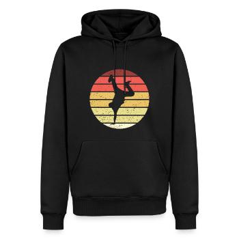 Breakdance Retro Style Vintage - Männer Premium Bio Hoodie - Schwarz - Vorne - Nico (187cm)