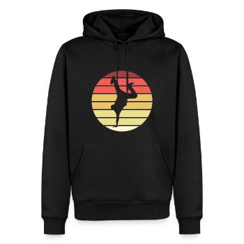 Breakdance Retro Style Vintage - Männer Premium Bio Hoodie - Schwarz - Vorne - Nico (187cm)