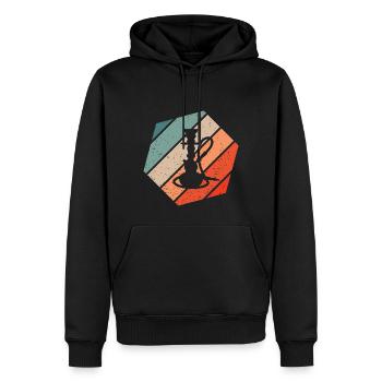Water Pipe Retro Style Vintage - Men’s Premium Organic Hoodie - black - Front - Nico (187cm)