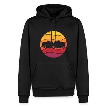 Boxen Retro Style Vintage - Männer Premium Bio Hoodie - Schwarz - Vorne - Nico (187cm)