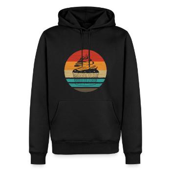 Cupcake Retro Style Vintage - Männer Premium Bio Hoodie - Schwarz - Vorne - Nico (187cm)