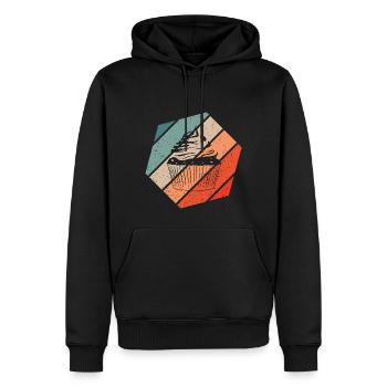 Cupcake Retro Style Vintage - Männer Premium Bio Hoodie - Schwarz - Vorne - Nico (187cm)