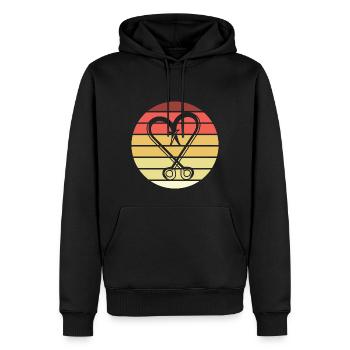 Crochet de pêche Retro Style Vintage - Sweat à capuche Premium bio Homme - noir - Devant - Nico (187cm)