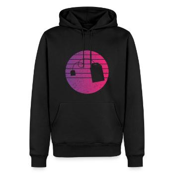 Sachets de thé Retro Style Vintage - Sweat à capuche Premium bio Homme - noir - Devant - Nico (187cm)