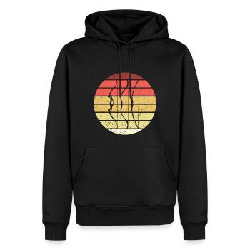Bogenschießen Retro Style Vintage - Männer Premium Bio Hoodie - Schwarz - Vorne - Nico (187cm)