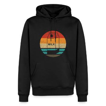 Milchkarton Retro Style Vintage - Männer Premium Bio Hoodie - Schwarz - Vorne - Nico (187cm)