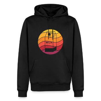 Milchkarton Retro Style Vintage - Männer Premium Bio Hoodie - Schwarz - Vorne - Nico (187cm)