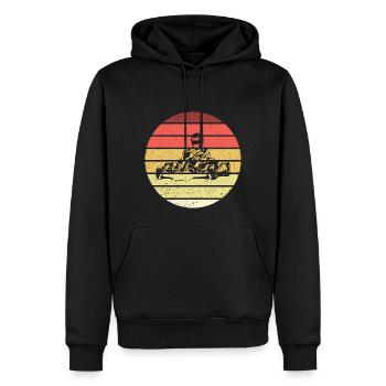 Gokart Retro Style Vintage - Männer Premium Bio Hoodie - Schwarz - Vorne - Nico (187cm)