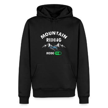 Conception de motoneigistes et de motoneiges - Sweat à capuche Premium bio Homme - noir - Devant - Nico (187cm)