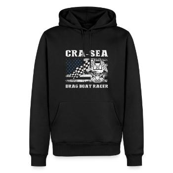 Conception de bateaux de course pour les courses de dragsters - Sweat à capuche Premium bio Homme - noir - Devant - Nico (187cm)