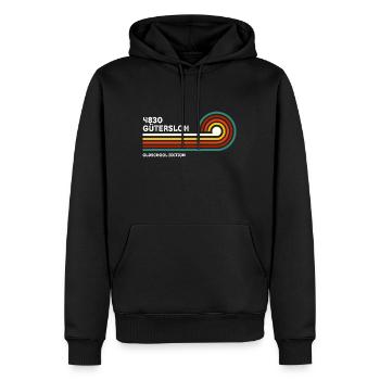 Gütersloh Retro Oldschool 4830 Vintage PLZ Design - Männer Premium Bio Hoodie - Schwarz - Vorne - Nico (187cm)
