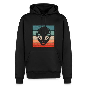 Alien Retro Style Vintage - Männer Premium Bio Hoodie - Schwarz - Vorne - Nico (187cm)