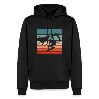 Surfen Retro Style Vintage - Männer Premium Bio Hoodie - Schwarz - Vorne - Nico (187cm)