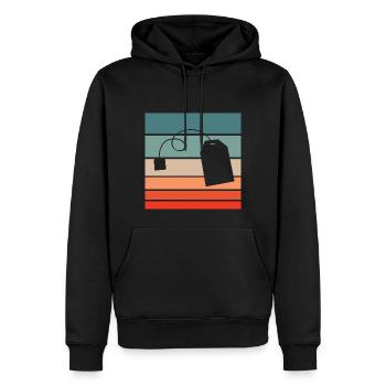 Sachets de thé Retro Style Vintage - Sweat à capuche Premium bio Homme - noir - Devant - Nico (187cm)