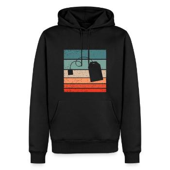 Sachets de thé Retro Style Vintage - Sweat à capuche Premium bio Homme - noir - Devant - Nico (187cm)