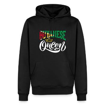 Guyanais Queen Guyana Guyana Drapeau - Sweat à capuche Premium bio Homme - noir - Devant - Nico (187cm)