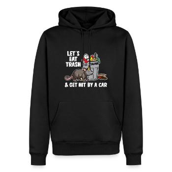 Opossum Design für Possum Fans und Opossum Fans - Männer Premium Bio Hoodie - Schwarz - Vorne - Nico (187cm)