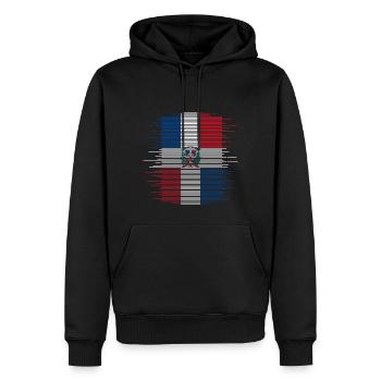 Dominican Republic Flag Dom Rep Flag Travel - Men’s Premium Organic Hoodie - black - Front - Nico (187cm)