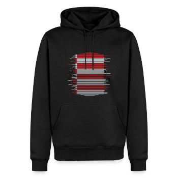 Bremen Flagge Bremer Fahne - Männer Premium Bio Hoodie - Schwarz - Vorne - Nico (187cm)