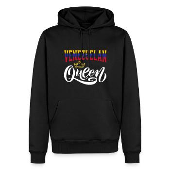 Reine vénézuélienne Drapeau vénézuélien venezuela - Sweat à capuche Premium bio Homme - noir - Devant - Nico (187cm)