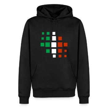 Drapeau de l’Italie Drapeau italien Vintage Look vieilli - Sweat à capuche Premium bio Homme - noir - Devant - Nico (187cm)