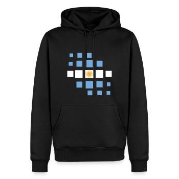 Argentinien Fahne Südamerika Argentinische Flagge - Männer Premium Bio Hoodie - Schwarz - Vorne - Nico (187cm)