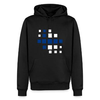 Finnland Flagge Suomi Finnische Fahne Used Look - Männer Premium Bio Hoodie - Schwarz - Vorne - Nico (187cm)