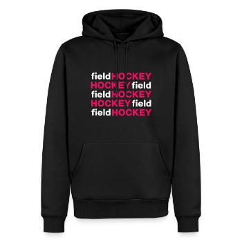 Hockey Hockey sur gazon gazon artificiel « hockey sur gazon » - Sweat à capuche Premium bio Homme - noir - Devant - Nico (187cm)