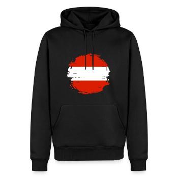 Austria Flag Austria Austrian Flag AT - Men’s Premium Organic Hoodie - black - Front - Nico (187cm)