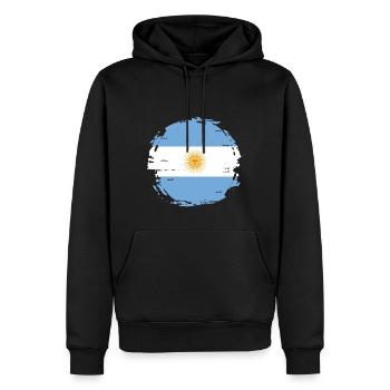 Argentinien Fahne Südamerika Argentinische Flagge - Männer Premium Bio Hoodie - Schwarz - Vorne - Nico (187cm)
