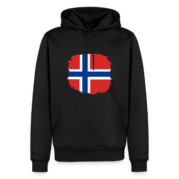 Norwegen Flagge Skandinavien Norwegische Fahne - Männer Premium Bio Hoodie - Schwarz - Vorne - Nico (187cm)
