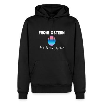 Frohe Ostern – Ei Love You - Männer Premium Bio Hoodie - Schwarz - Vorne - Nico (187cm)