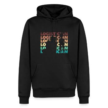 Logistics Logistician Silhouette - Men’s Premium Organic Hoodie - black - Front - Nico (187cm)