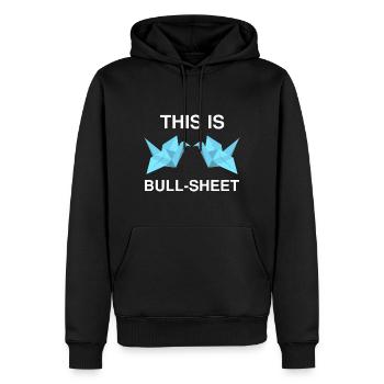 Conception d'origami japonais et origami kirigami - Sweat à capuche Premium bio Homme - noir - Devant - Nico (187cm)