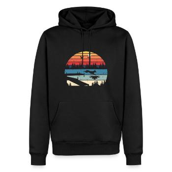 Conception de plongée à quai pour le saut de chien et le chien de quai - Sweat à capuche Premium bio Homme - noir - Devant - Nico (187cm)