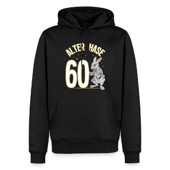 60 Geburtstag Geschenke lustig 60. Geburtstag Mann - Männer Premium Bio Hoodie - Schwarz - Vorne - Nico (187cm)