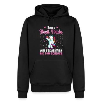 Junggesellenabschied Frauen Geschenke Braut - Männer Premium Bio Hoodie - Schwarz - Vorne - Nico (187cm)