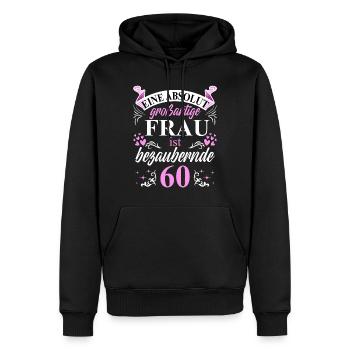 60. Geburtstag 60 Jubiläum 60 Ehrentag 60 Jahre - Männer Premium Bio Hoodie - Schwarz - Vorne - Nico (187cm)