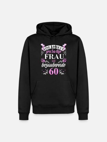 60. Geburtstag 60 Jubiläum 60 Ehrentag 60 Jahre - Männer Premium Bio Hoodie - Schwarz