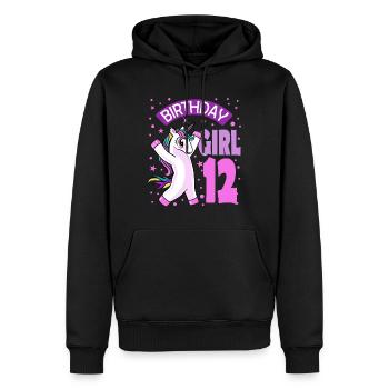12. Geburtstag Mädchen Geschenk 12 Jahre - Männer Premium Bio Hoodie - Schwarz - Vorne - Nico (187cm)