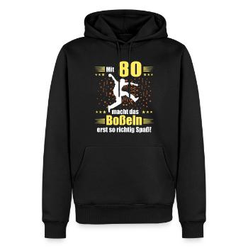 Boßeln Geschenk Boßler Bosseln Boßelsport - Männer Premium Bio Hoodie - Schwarz - Vorne - Nico (187cm)