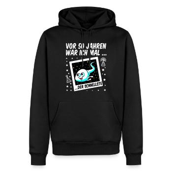 50. Geburtstag Mann lustig Club der alten Säcke 50 - Männer Premium Bio Hoodie - Schwarz - Vorne - Nico (187cm)